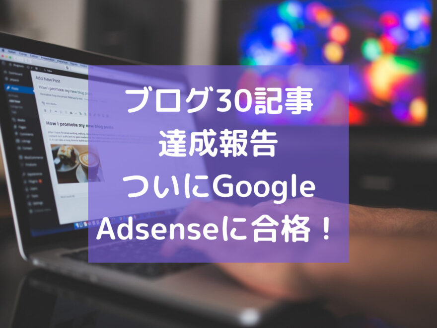 ブログ初心者が30記事でようやくGoogle AdSense合格した過程のまとめ