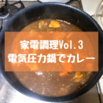 【家電調理】電気圧力鍋でカレー、シチュー、ポトフを時短調理する
