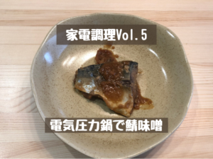 【時短調理】電気圧力鍋で鯖の味噌煮を作る【塩麹がポイント】