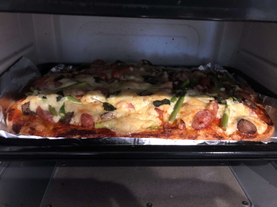 ホームベーカリーで全粒粉ピザ:作り方