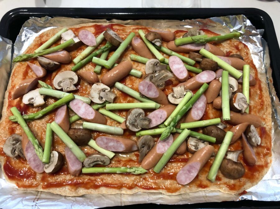 ホームベーカリーで全粒粉ピザ:作り方