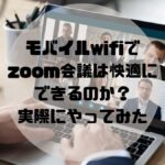 モバイルwifiでZoom会議は快適にできるか？出張先で試してみた！